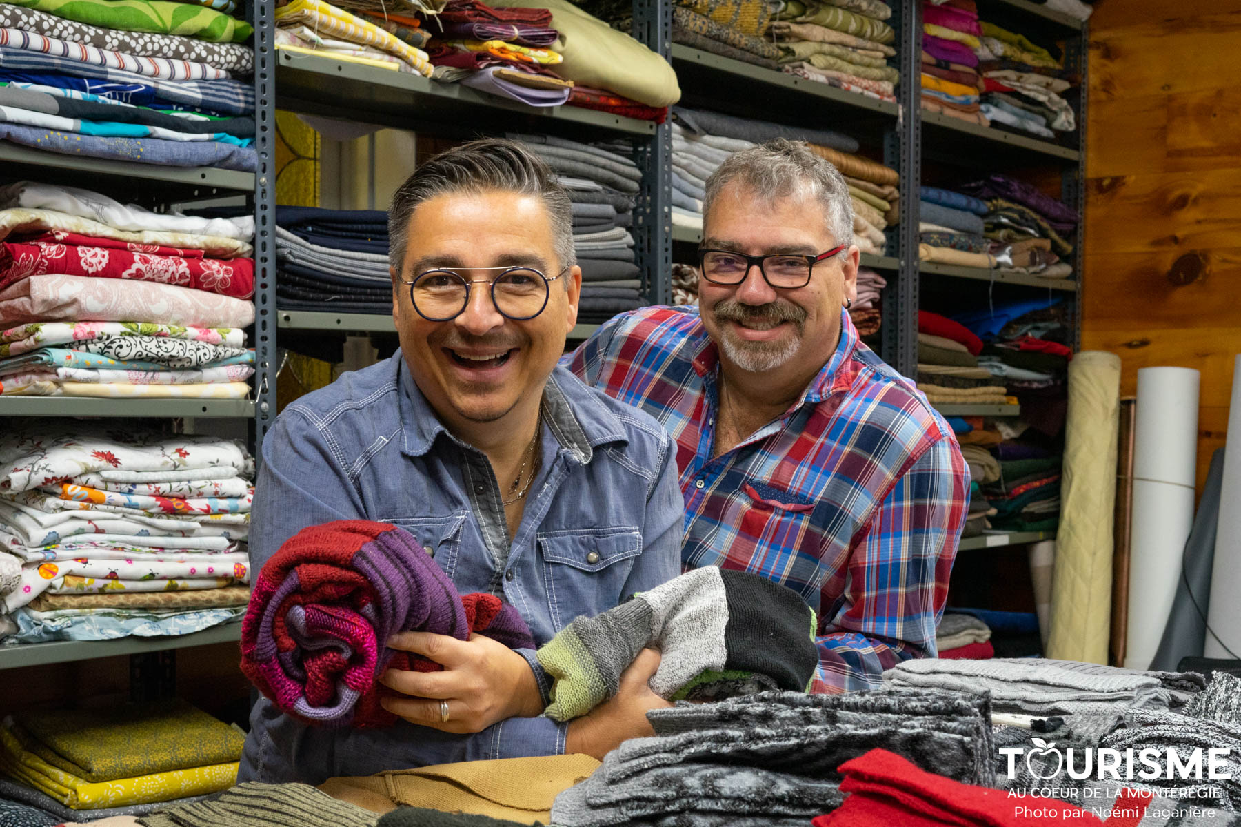 Propriétaires de la boutique La Remake Textile à Rougemont, Crédit photo Noémi Laganière, Tourisme au Coeur de la Montérégie